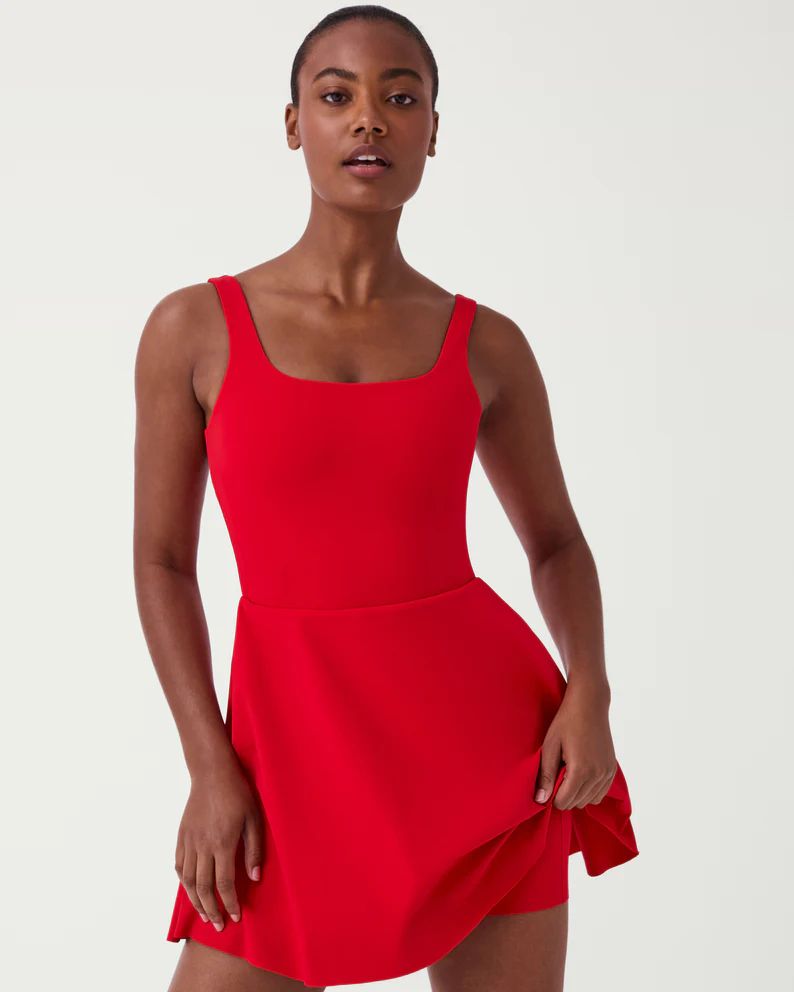 The Get Moving Square Neck Tank Dress, 30.5 | Spanx