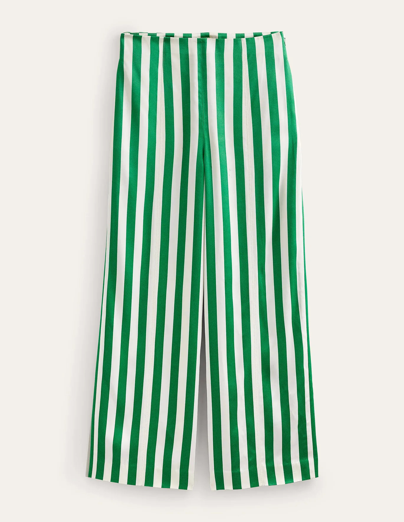 High-Waist Palazzo Pants - Rich Emerald Stripe | Boden (US)