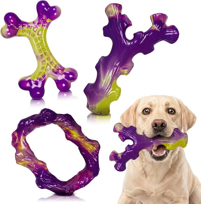Frienhund Tough Dog Toys for Aggressive Chewers 3 Pack, Indestructible Dog Toys for Large Dogs, D... | Amazon (US)