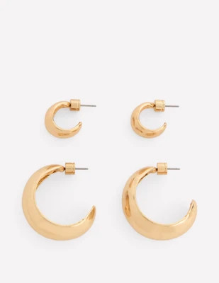 Boden Women's Smooth Dome 2-Pack Earrings in Metallic | Boden (US)