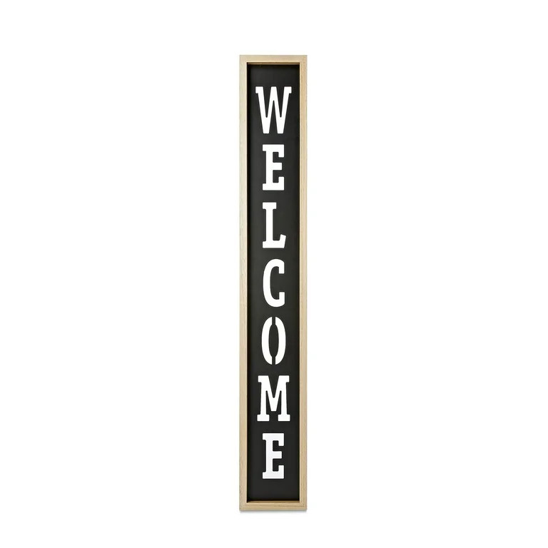 Wooden Welcome Sign, Black, 60 in, by Holiday Time - Walmart.com | Walmart (US)