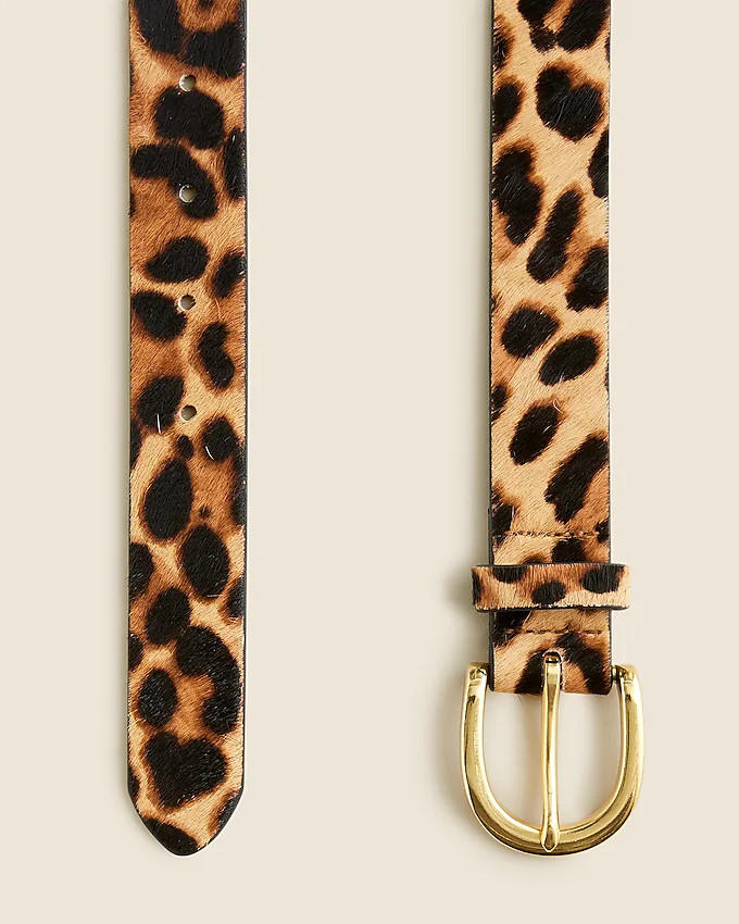 Calf hair belt in leopard | J. Crew US