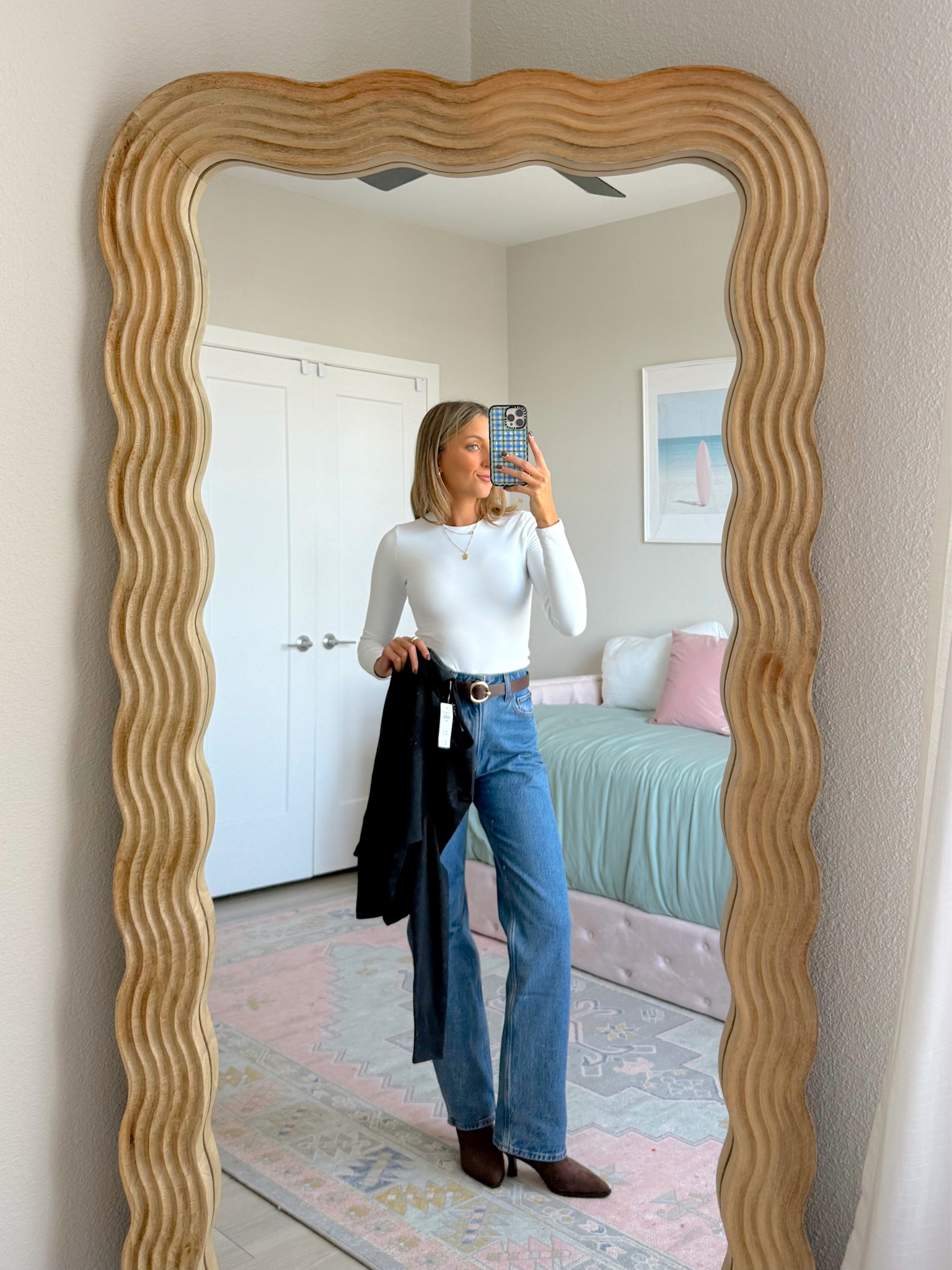 Abercrombie cyber week sale is here! 25-50% off everything + stack code AFMCKENZIE for an extra 15% off. 🎁wearing an XS in this long sleeve tee and a 24 regular in these jeans 

#LTKootd #LTKCyberWeek #LTKSaleAlert