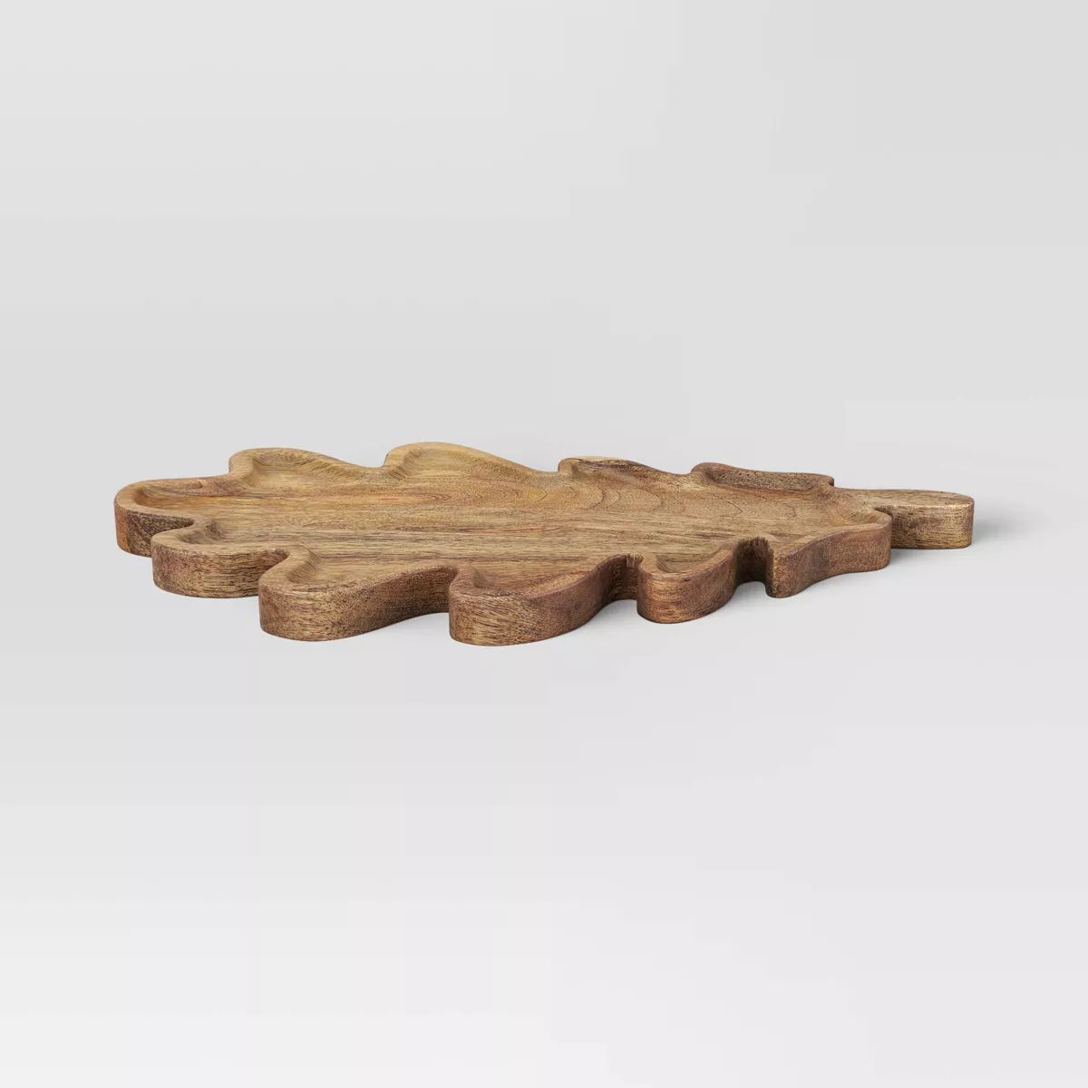 Wooden Leaf Serving Tray Brown - Threshold™ | Target