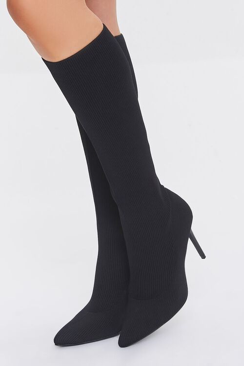 Knee-High Stiletto Sock Boots | Forever 21 (US)
