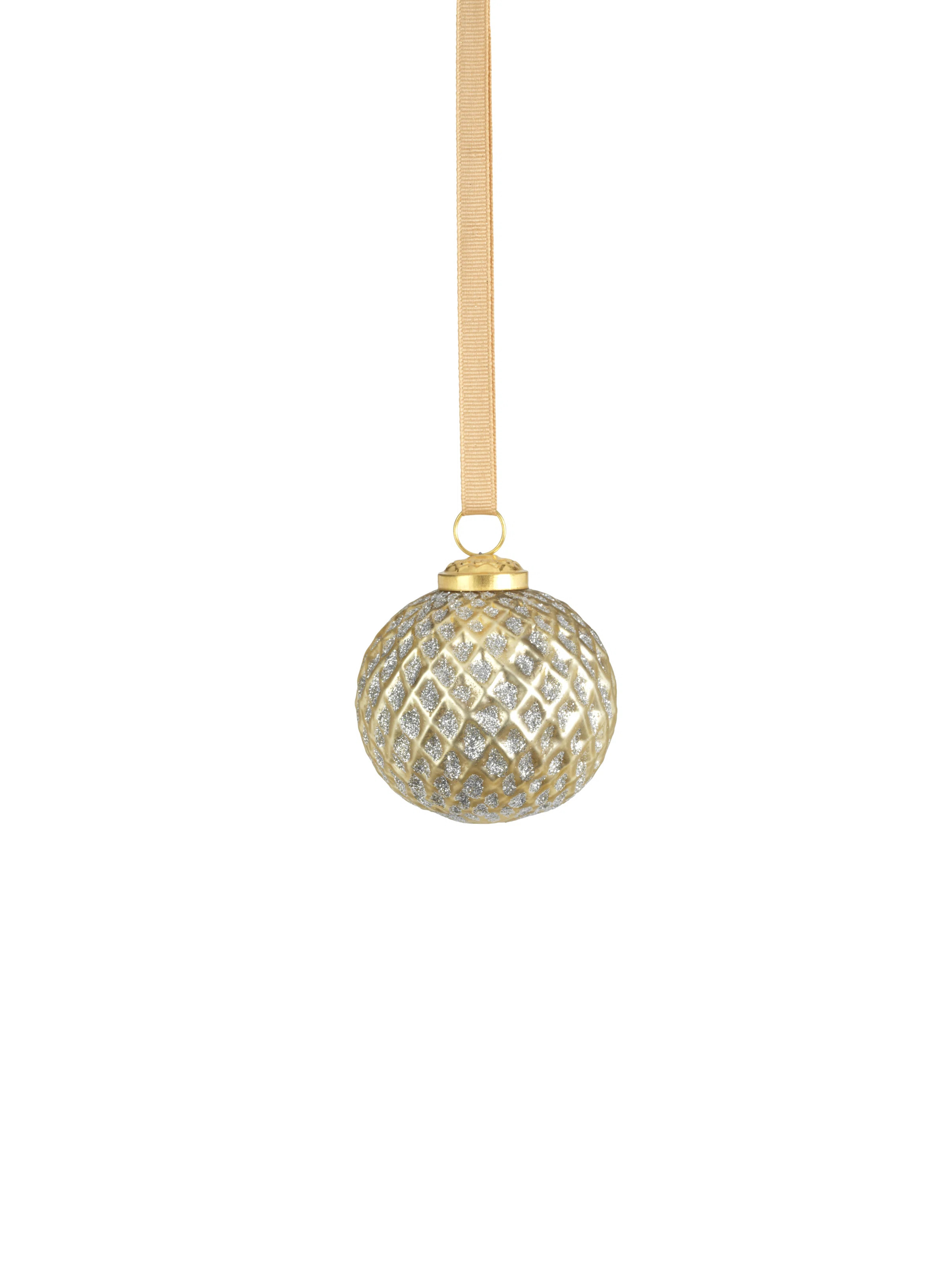Beehive with Silver Glitter Set of 6 Ball Ornament (Set of 6) | Wayfair North America