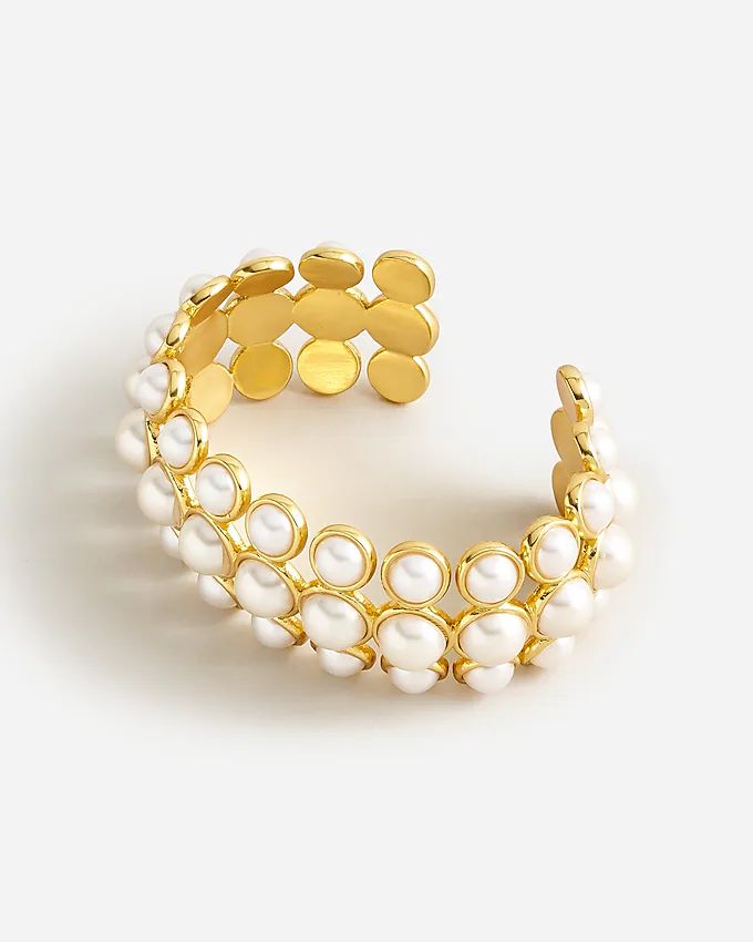 Layered pearl cuff bracelet | J.Crew US