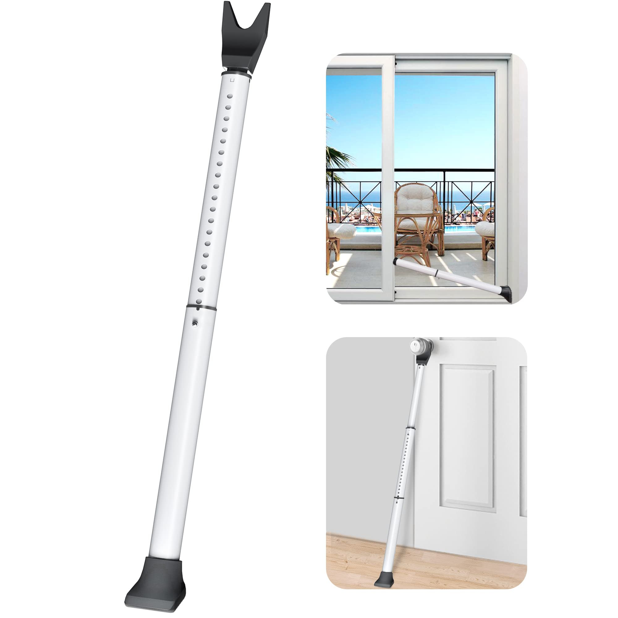 AceMining Upgraded Door Security Bar & Sliding Patio Bar, Heavy Duty Stoppers Adjustable Jammer f... | Amazon (US)