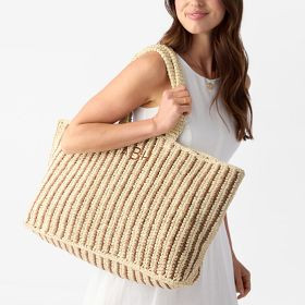 Seacliff Handwoven Stripe Beach Tote​ | Mark and Graham