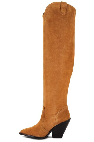 Free People Triple Crown Over The Knee Boot in Caramel Cafe from Revolve.com | Revolve Clothing (Global)