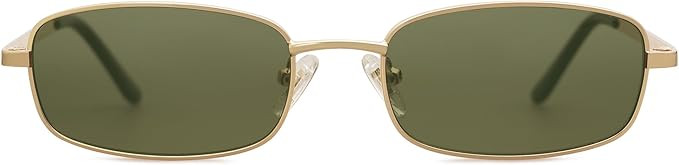 SOJOS Small Y2k Narrow Rectangle Sunglasses Womens Mens Retro 80s 90s UV400 Sunnies SJ1187 | Amazon (US)