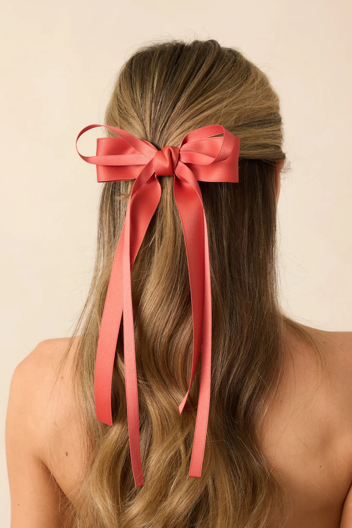 Light The Way Orange Clip In Bow | Red Dress