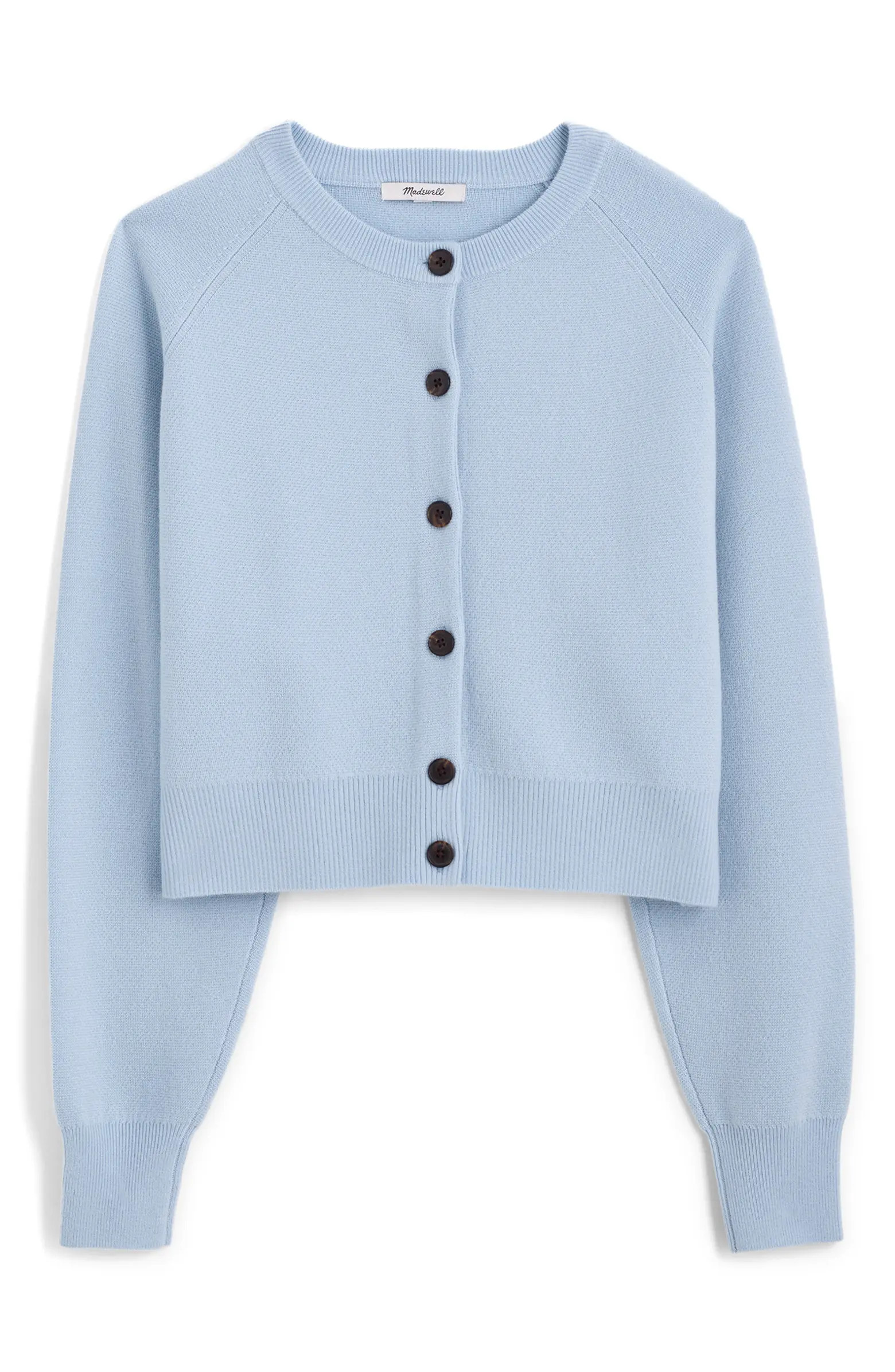 Raglan Sleeve Crop Merino Wool Cardigan | Nordstrom