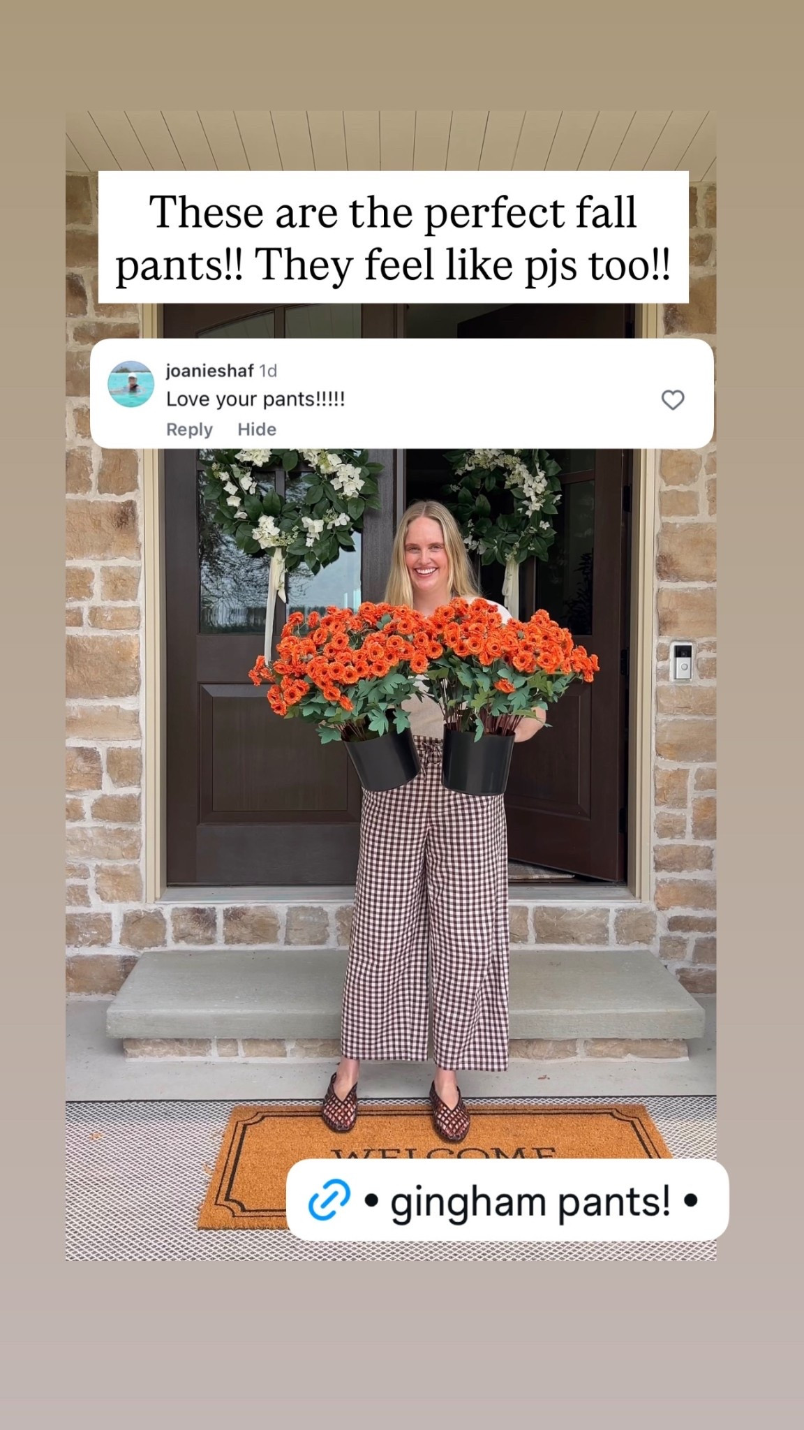 These are the perfect fall pants!! They feel like pjs too!!