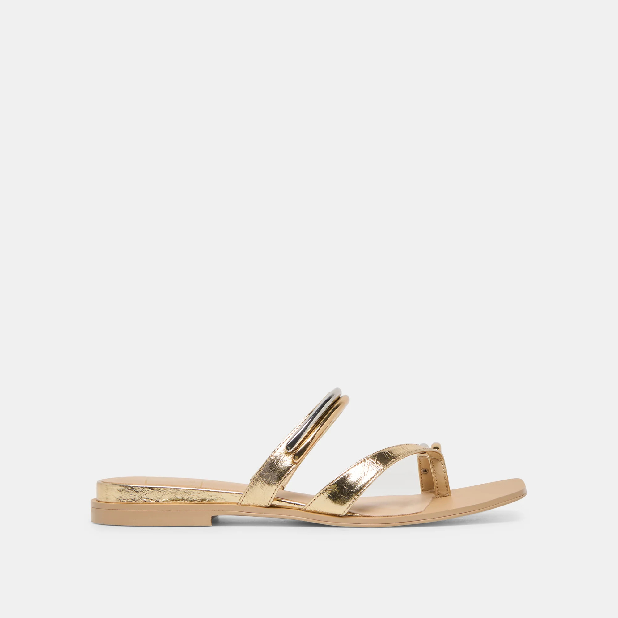Tarina Sandals Gold Leather | DolceVita.com