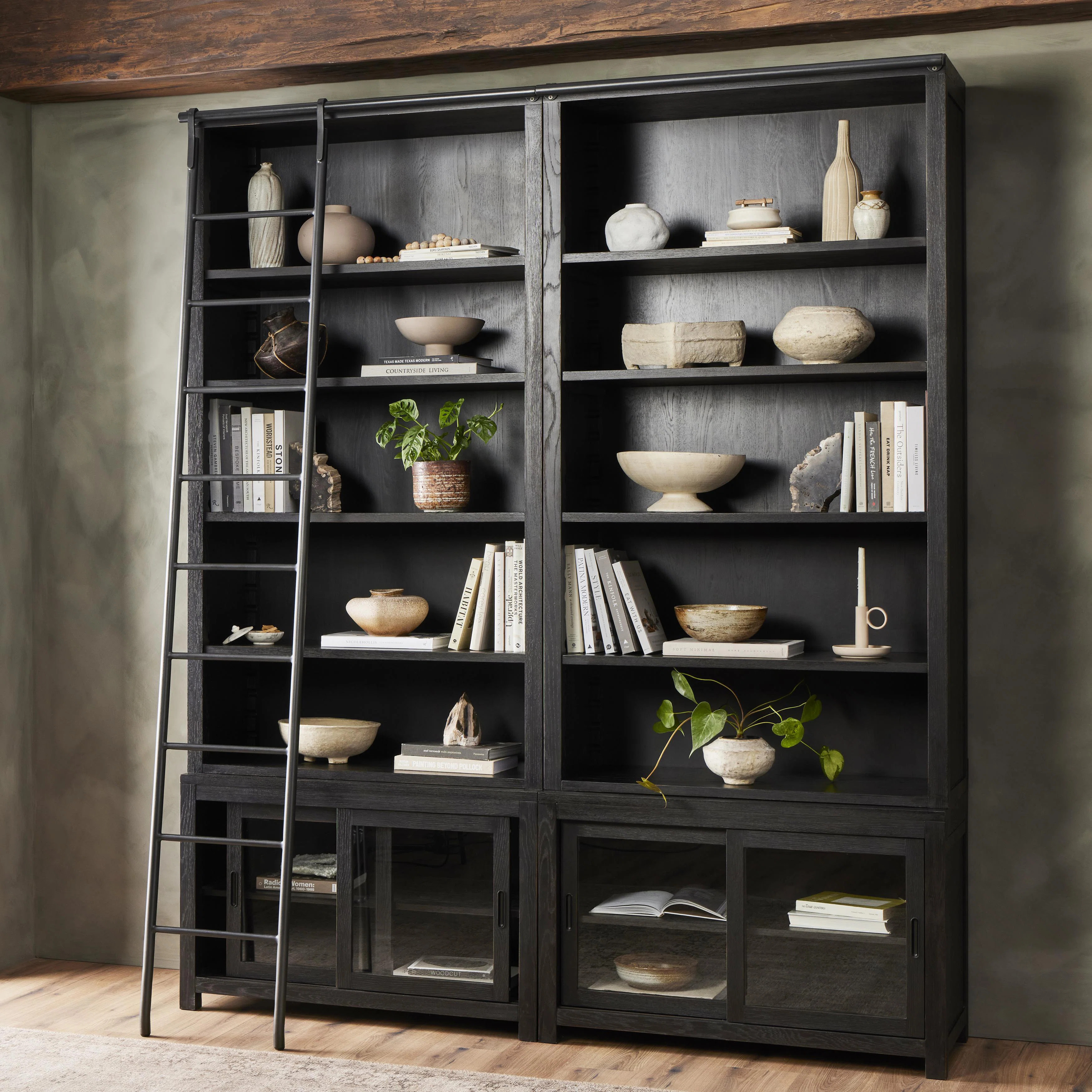 Gracie Oaks Zarinah 102" H x 84" W Solid Wood Standard Bookcase | Wayfair | Wayfair North America
