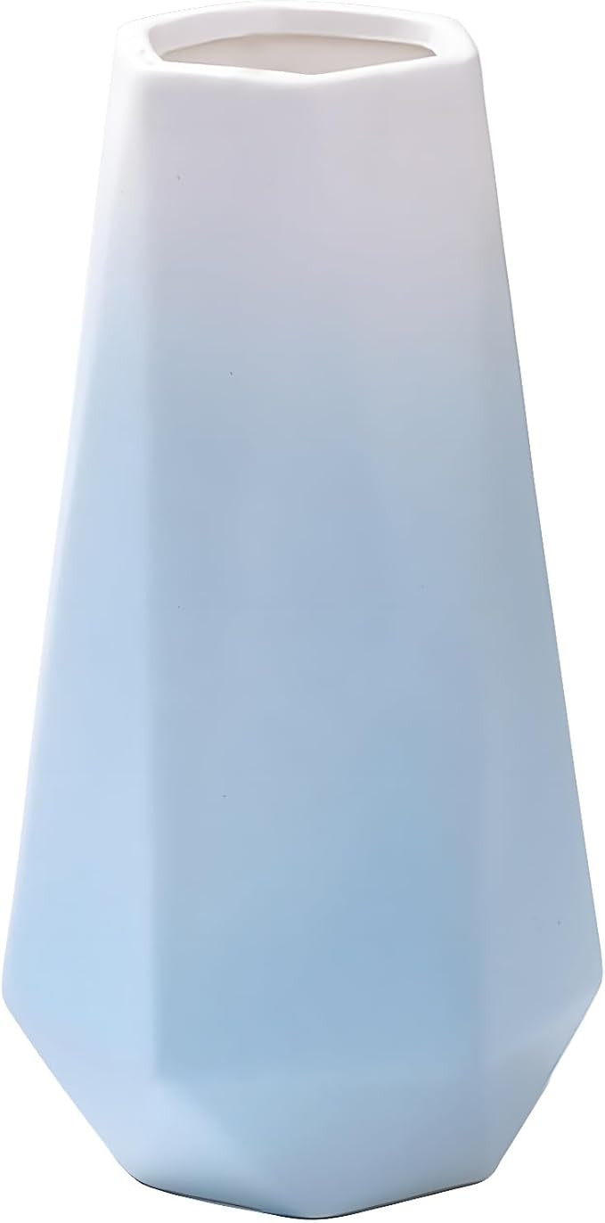 Ceramic Vase,7.67 Inch Sky Blue Vase Suitable for Minimalist Modern Home Decoration,Fireplace Bed... | Amazon (US)