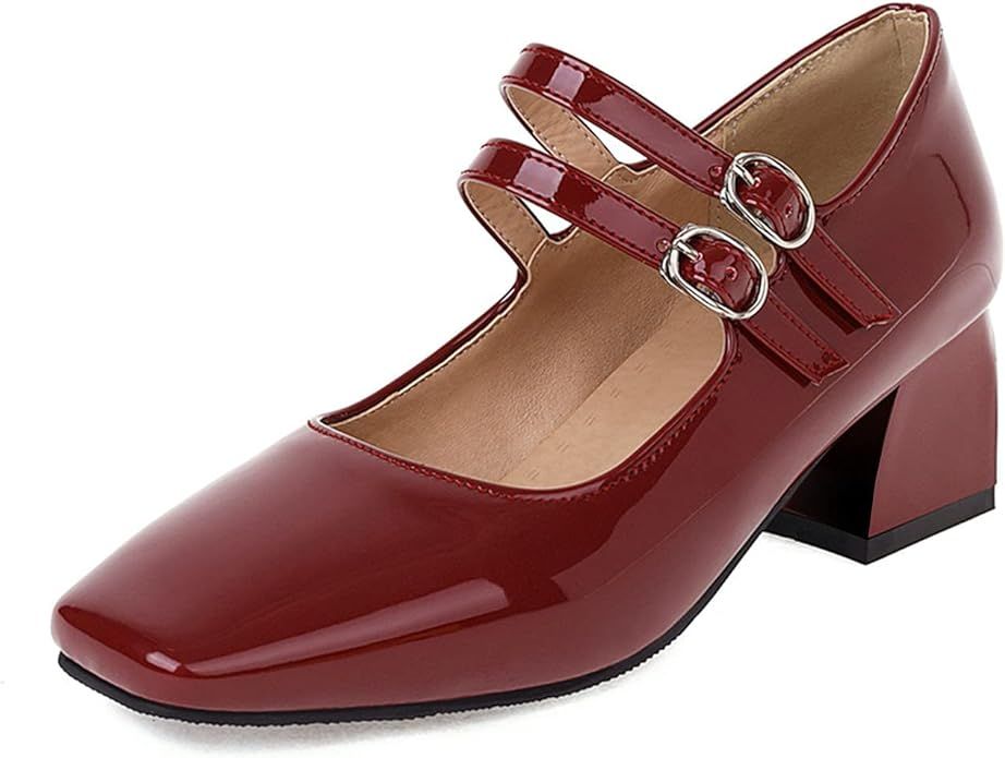 CHICMARK Women Marry Jane Shoes with Chunky Heel | Amazon (UK)