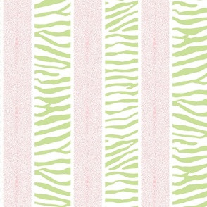 Light green and pink Land and Sea Stripe Wallpaper bydanika_herrick | Spoonflower