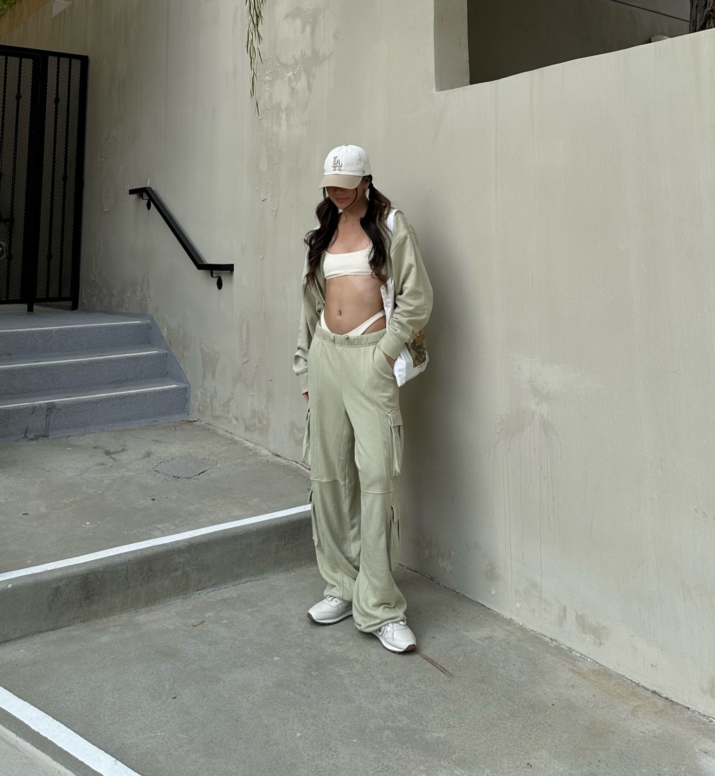 Pacsun swimwear with sweatshirt set 
Swimwear: S
Set: size L jacket size S pants
Hat: O
Newbalance 

#LTKfit #LTKswim #LTKSeasonal