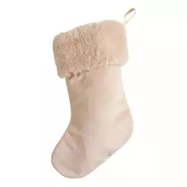 Buy Habitat Taupe Fur Christmas Stocking | null | Habitat | Habitat UK