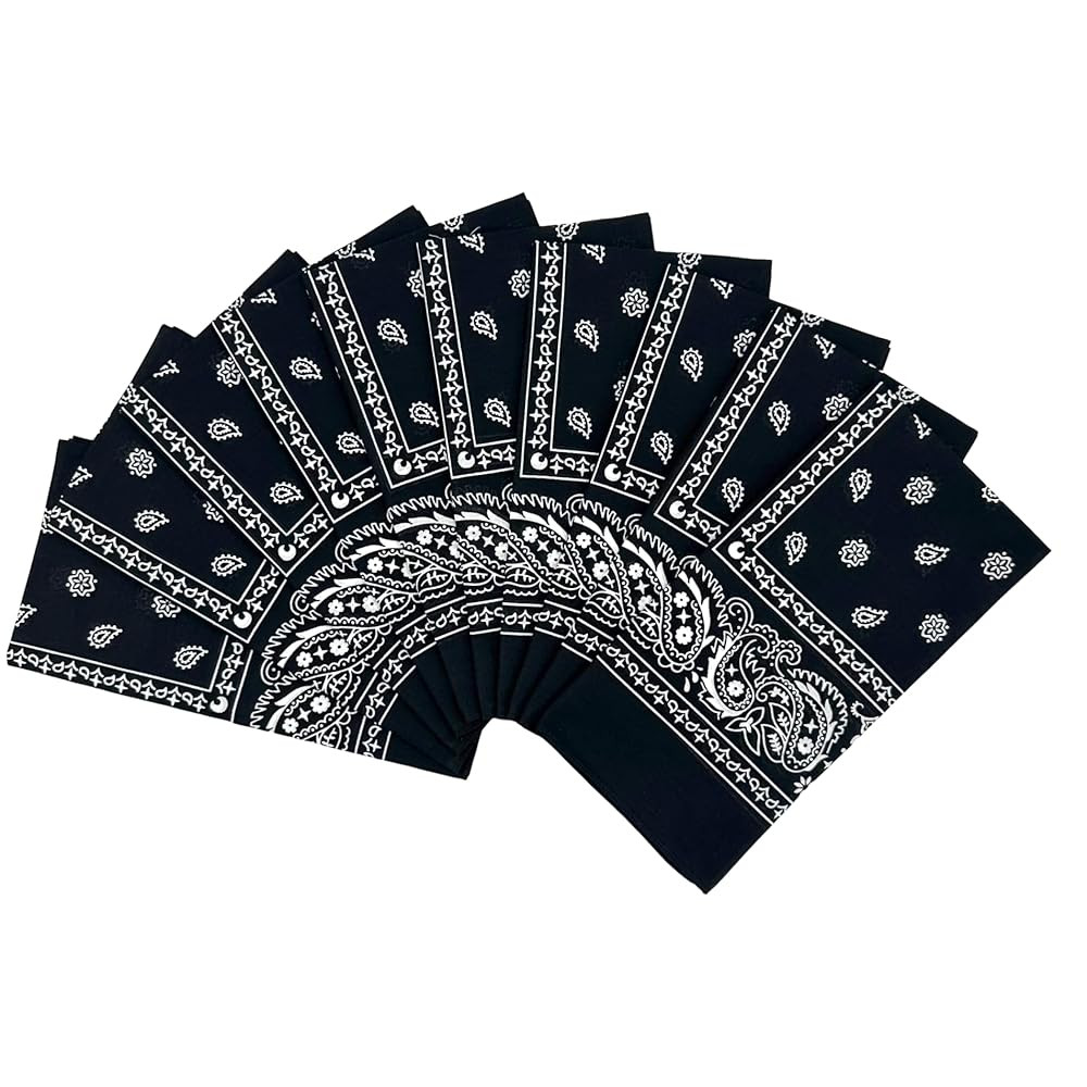 Vamqor 100% Cotton 10 Pack Fine Bandanas | Amazon (US)