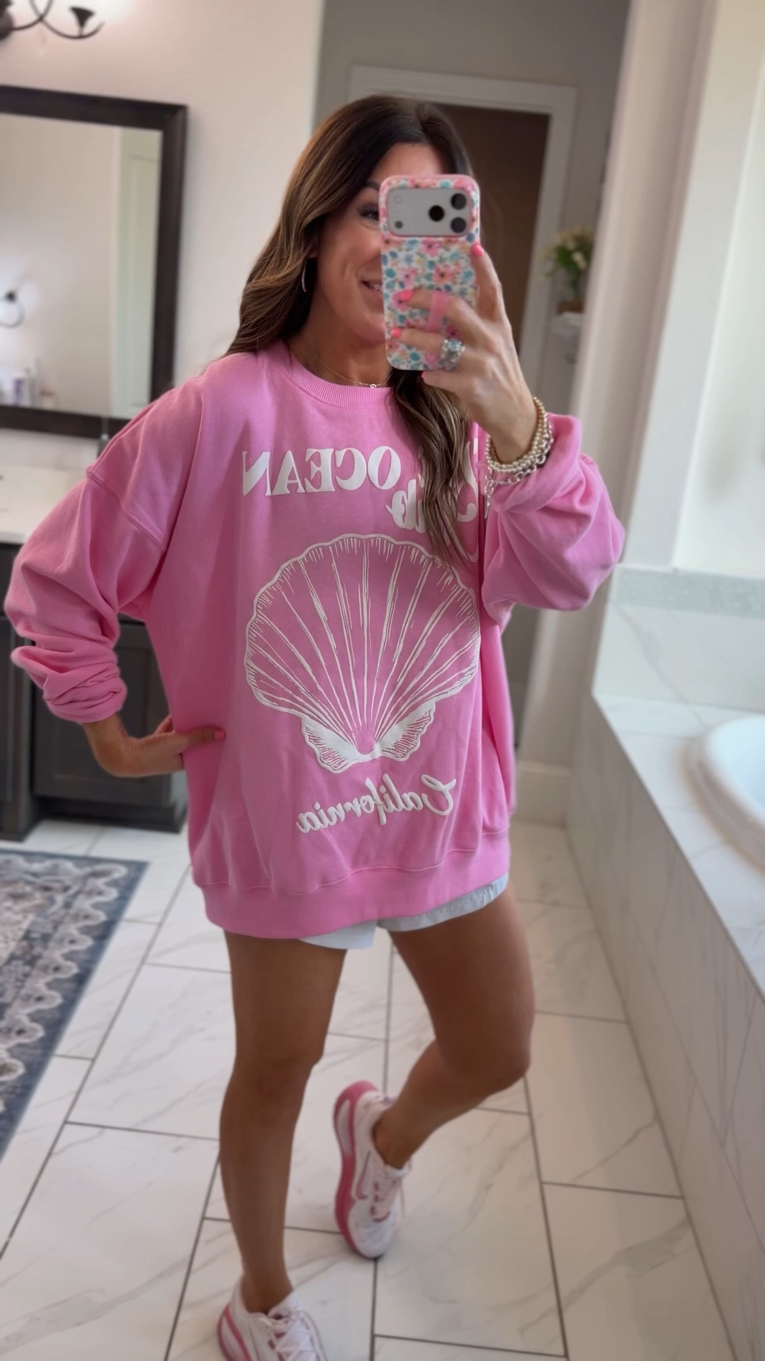 Wore this sweatshirt the other day and forgot to share I’m wearing a XL, probably would have been fine with a L. 

#LTKootd #LTKActive #LTKgrwm