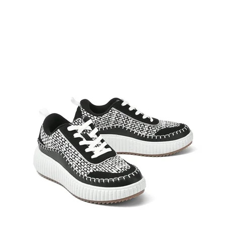 DREAM PAIRS Women s Platform Fashion Sneakers Comfortable Chunky Casual Shoes Black/White Size 6.5 | Walmart (US)