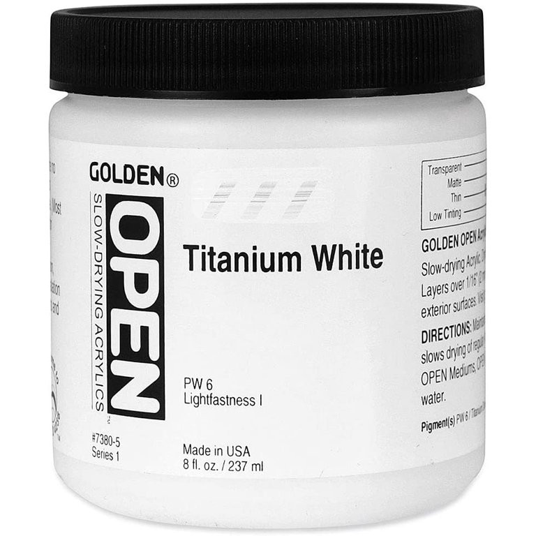 Golden Open Acrylic Paint, 8 oz, Titanium White | Walmart (US)