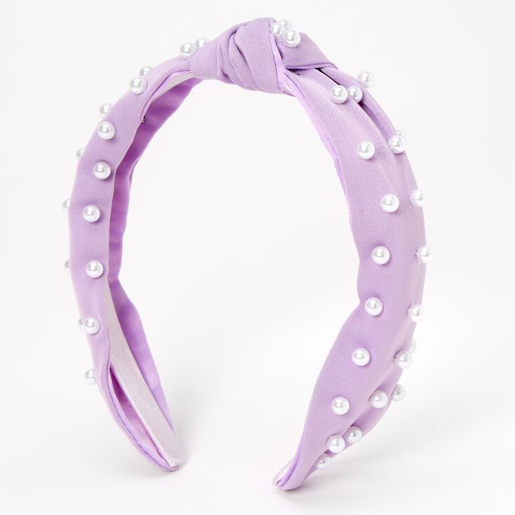 Pearl Knotted Headband - Lilac | Claire's (US)