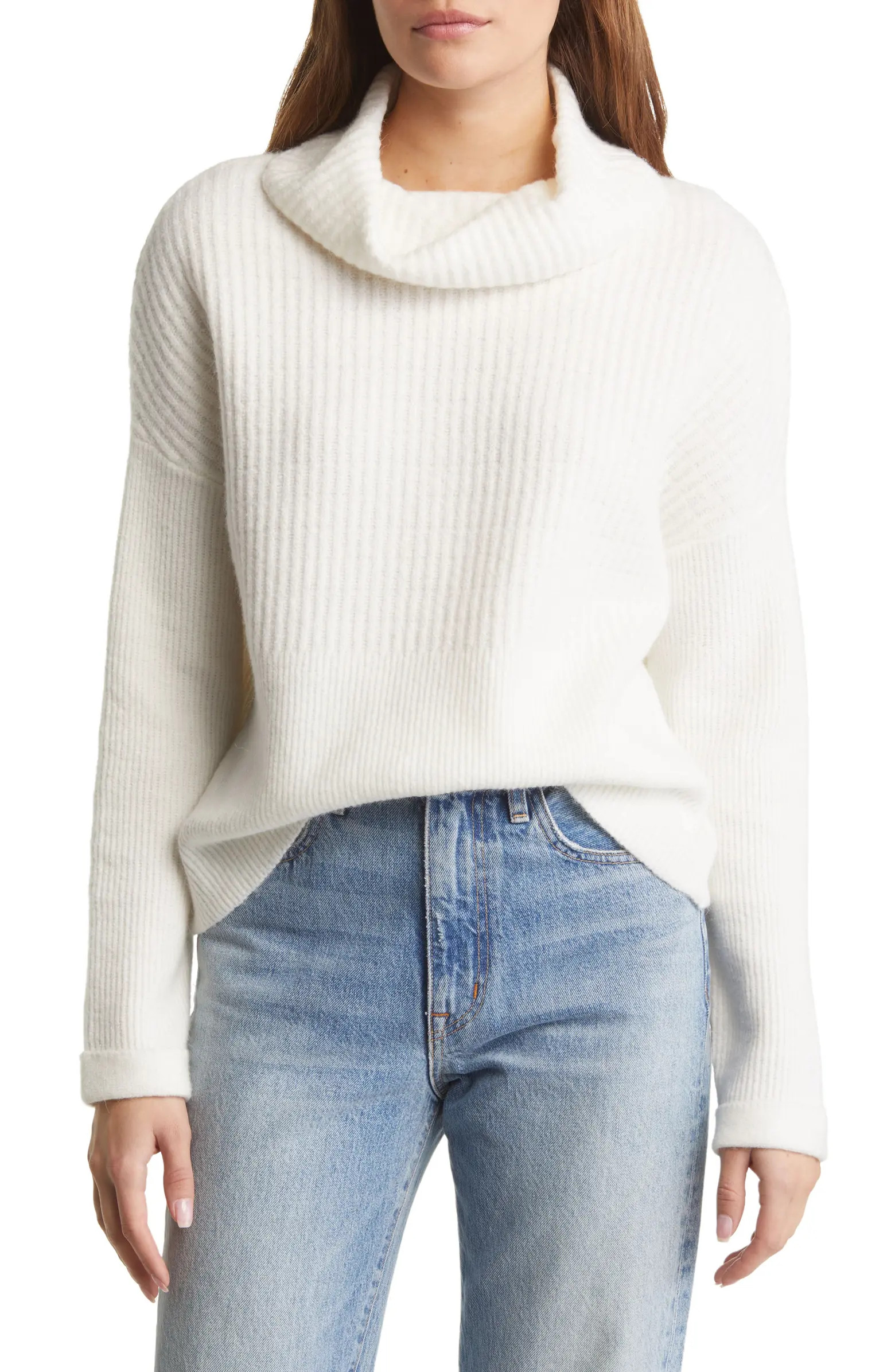 Rib Cowl Neck Sweater | Nordstrom