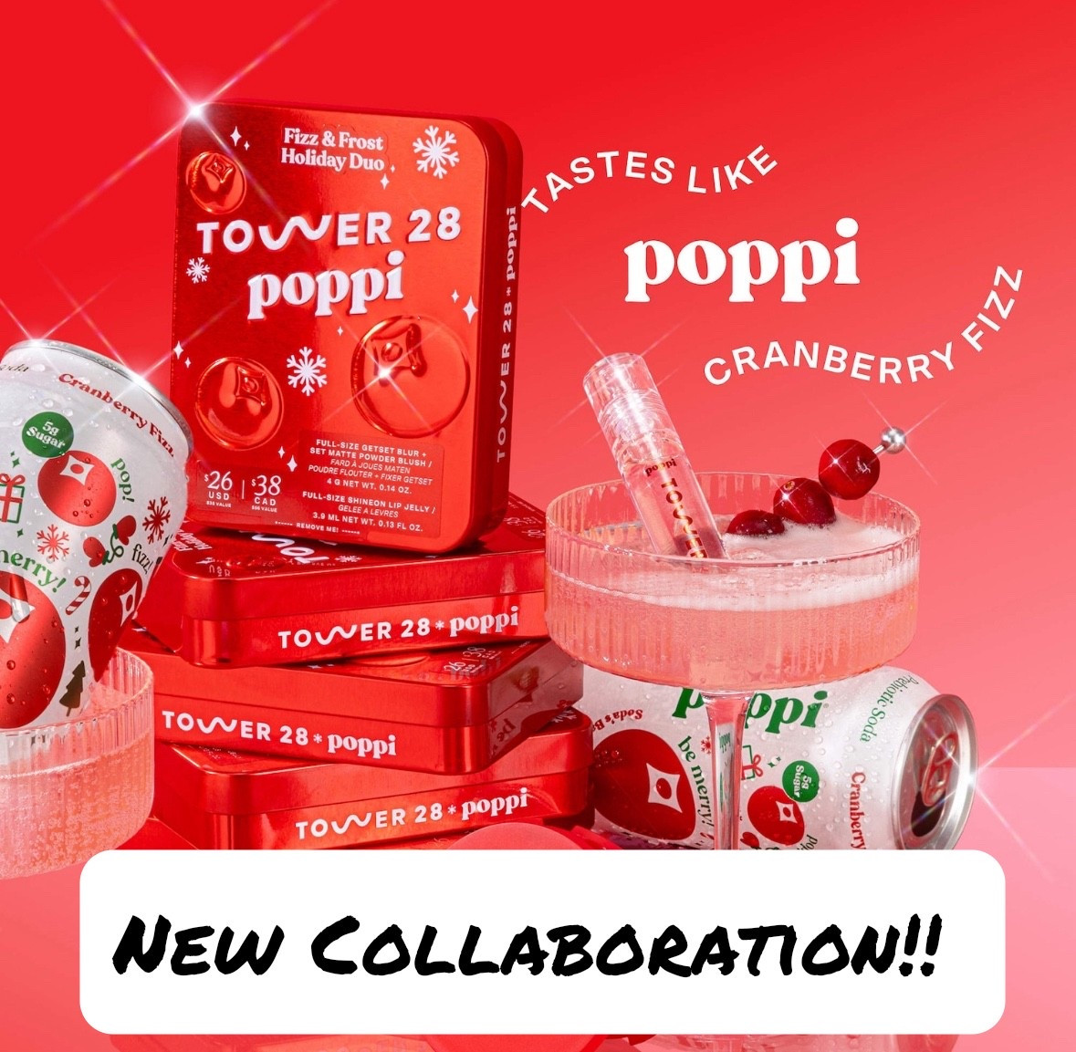The holiday collaborations are starting to be released. Last year there were some really fun collaborations and I can’t wait to see what’s in store for this year. This one is great for the Poppi lovers. Lip gloss by Tower 28 flavored like Poppi’s cranberry fizz drink  

#LTKFindsUnder50 #LTKSeasonal #LTKBeauty