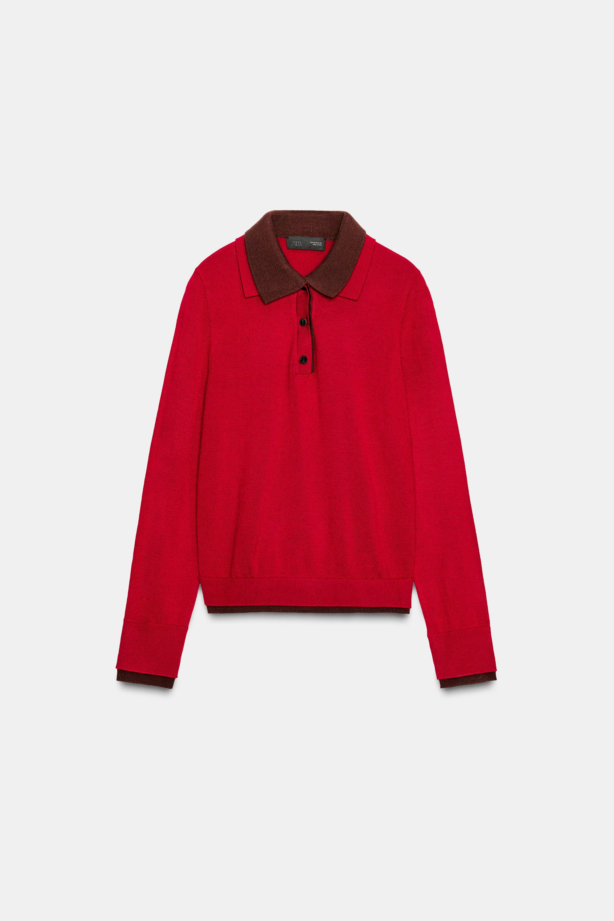 COMBINATION KNIT POLO SHIRT | Zara US