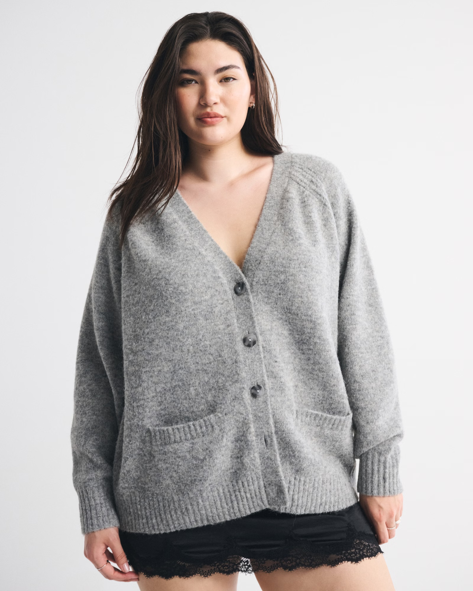 Women's Dad V-Neck Cardigan | Women's Tops | Abercrombie.com | Abercrombie & Fitch (UK)