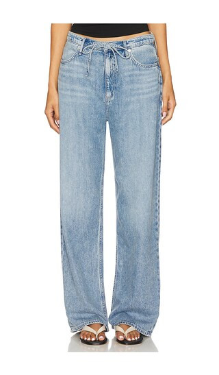 Rag & Bone Featherweight Phoebe Wide Leg Jeans in Blue. - size S | Revolve Clothing (Global)