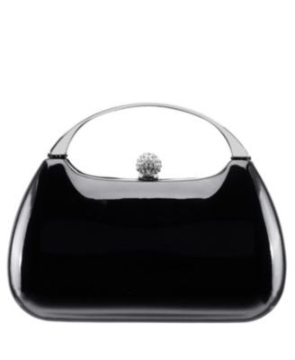 Nina Women's Metallic Minaudiere bag with Metal Handle - Mocha | Macy's