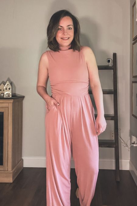 Loving this jumpsuit, the high neck style with the wide legs. Wore this to a party and everyone loved it. Perfect for summer. Fits tts. 




Wedding guest dress, swimsuit, white dress, travel outfit, country concert outfit, maternity, summer dress, sandals, coffee table,


#LTKFindsUnder50 #LTKSaleAlert #LTKSeasonal