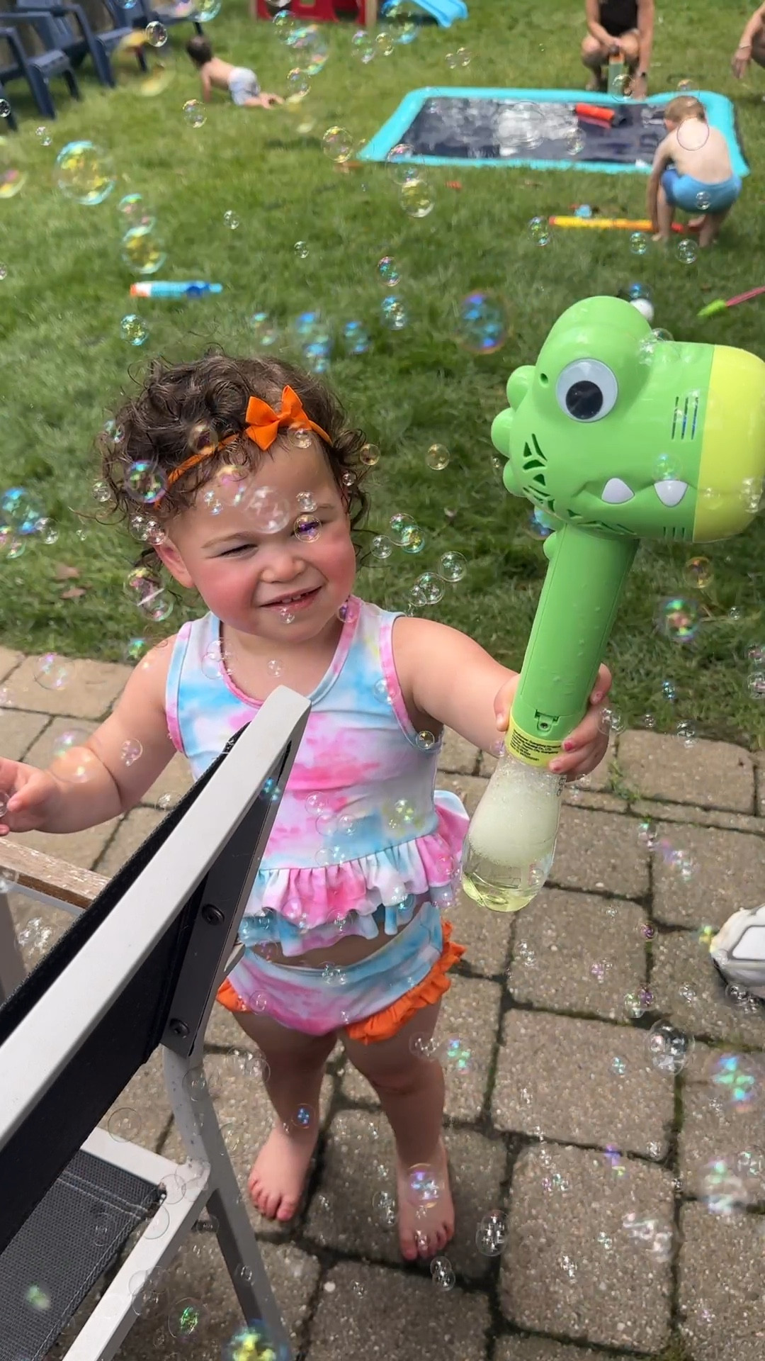 The cutest toddler tankini 2-piece bathing suit + the most fun dinosaur bubble machine for little kids!

#LTKBaby #LTKSwim #LTKKids