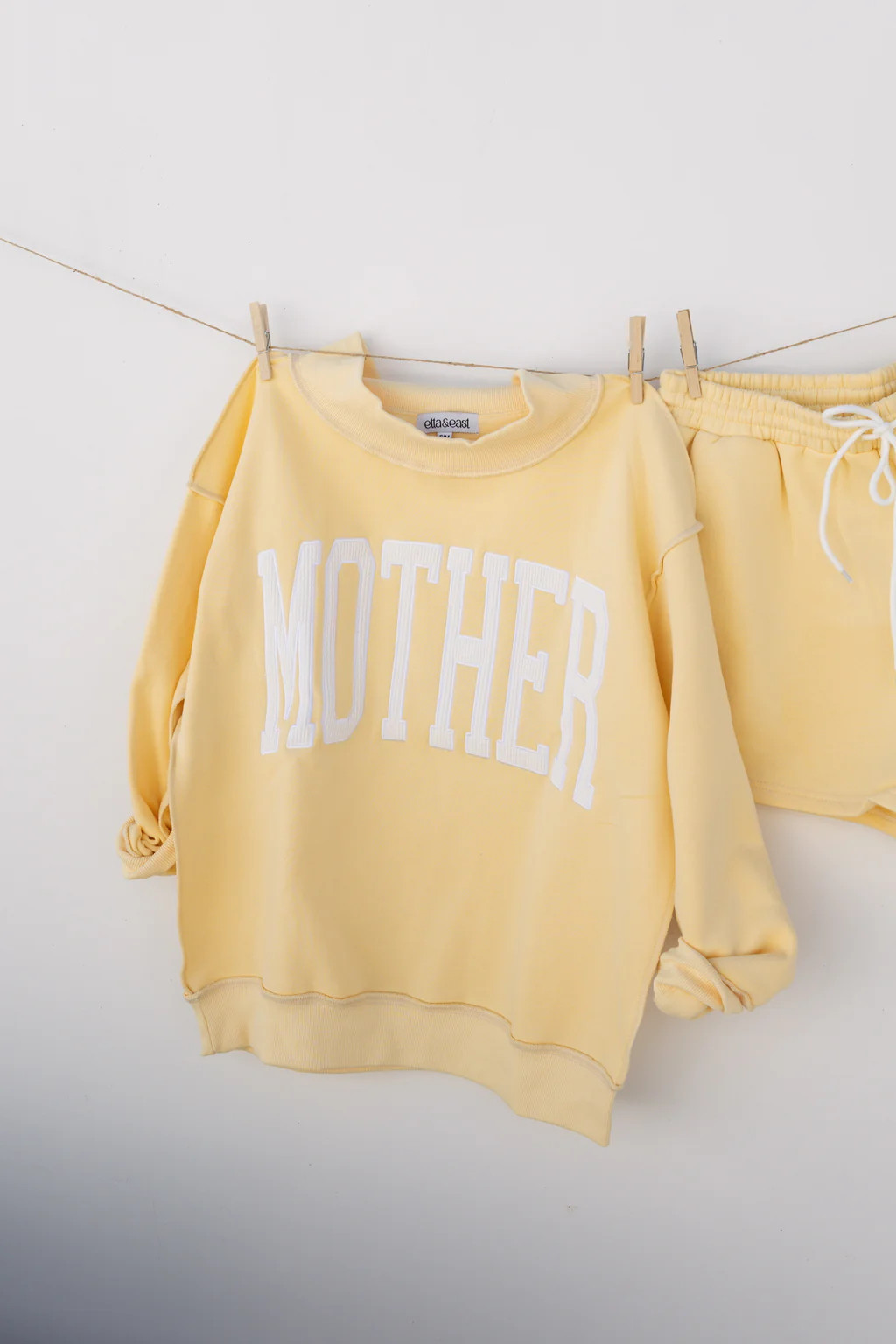 ETTA OG | mother mock neck sweatshirt - butter yellow | Etta+East