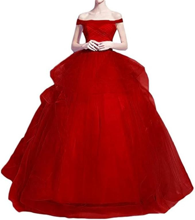 Dydsz Evening Prom Dresses for Women Formal Party Gown Off The Shoulder Wedding Maxi D91 | Amazon (US)