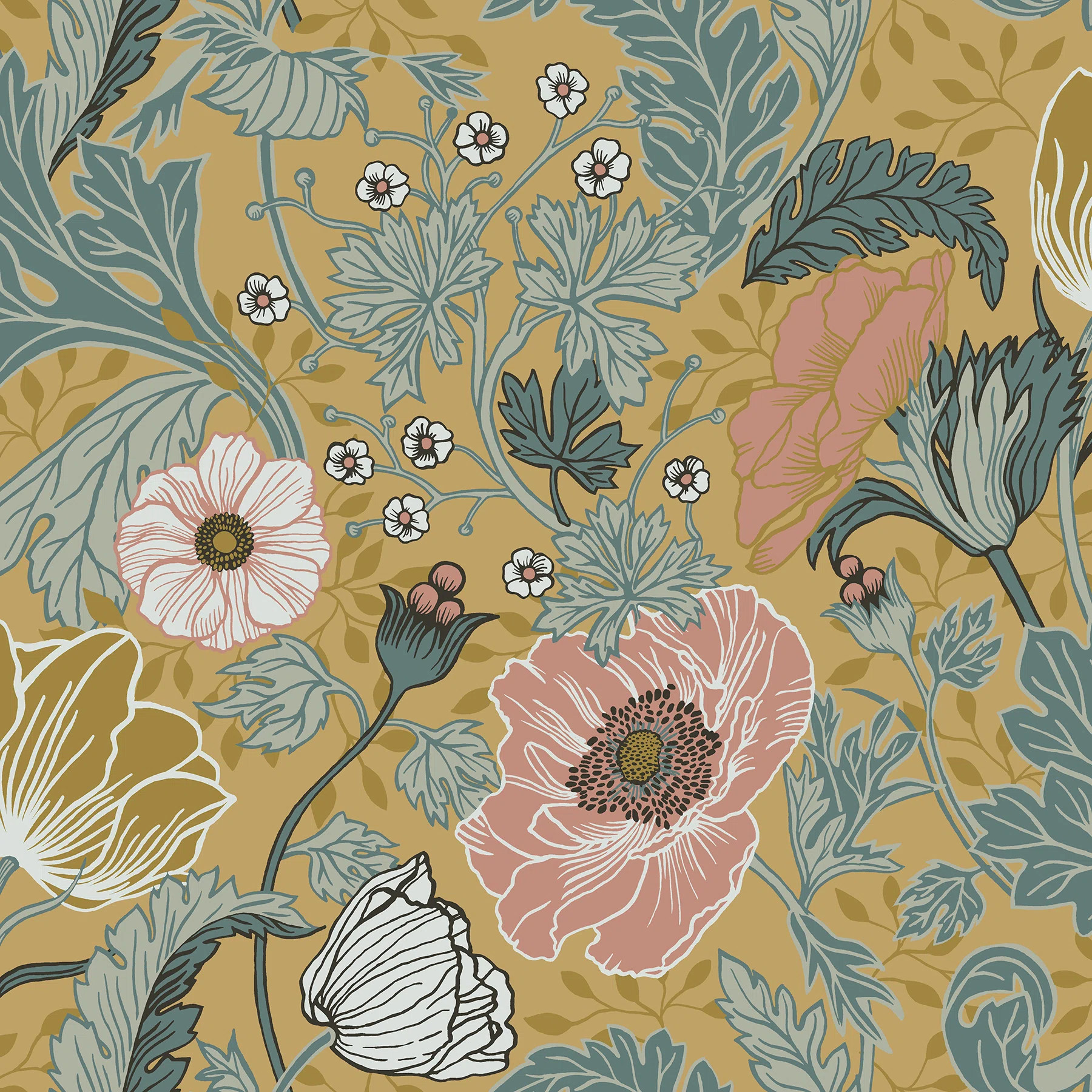 Mackenzie Floral Wallpaper | Birch Lane