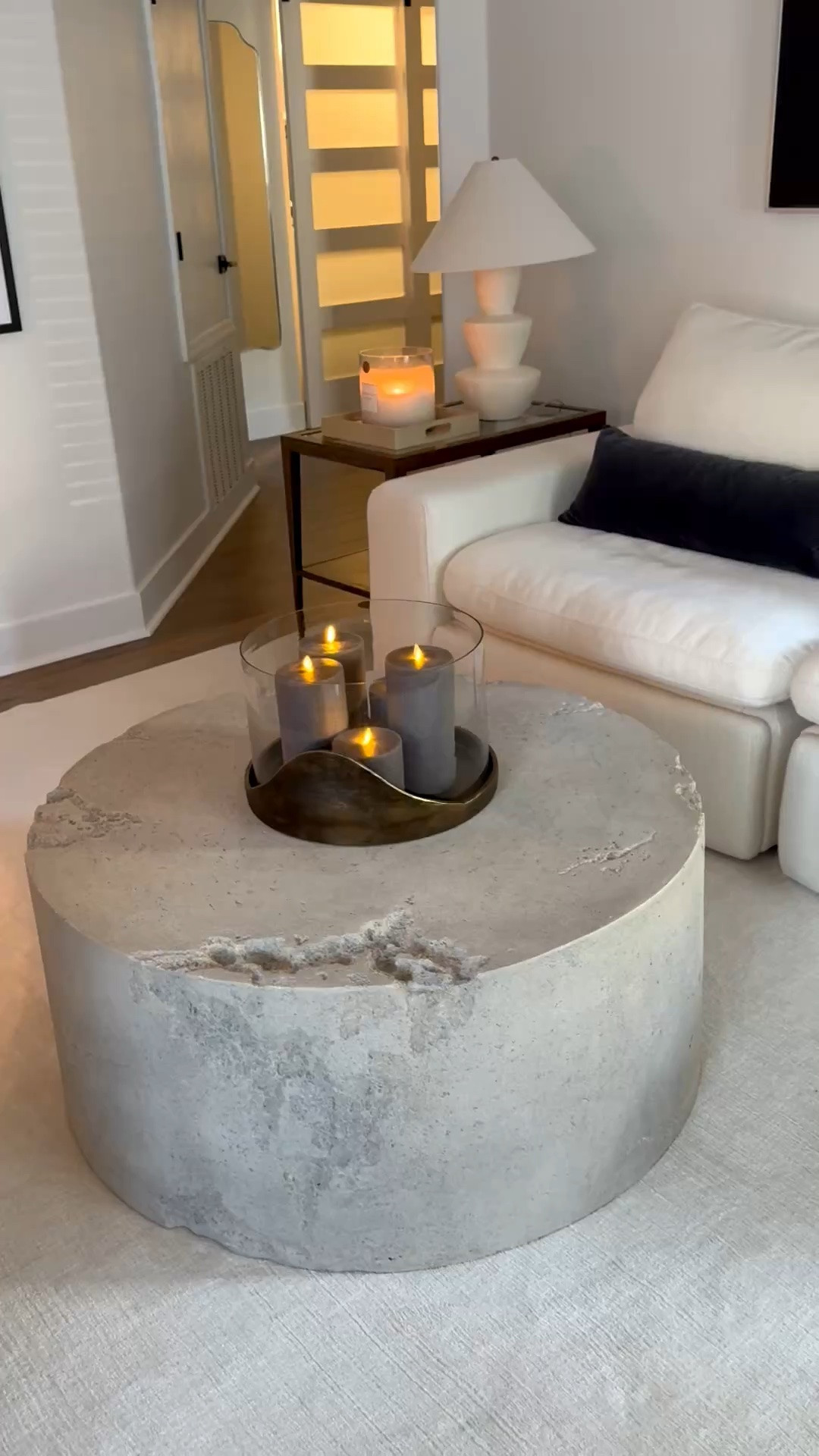 Gorgeous chalky gray pillar flameless candles🍂
use my code scottsdaledesign10 at Luminara

#LTKSeasonal #LTKHome