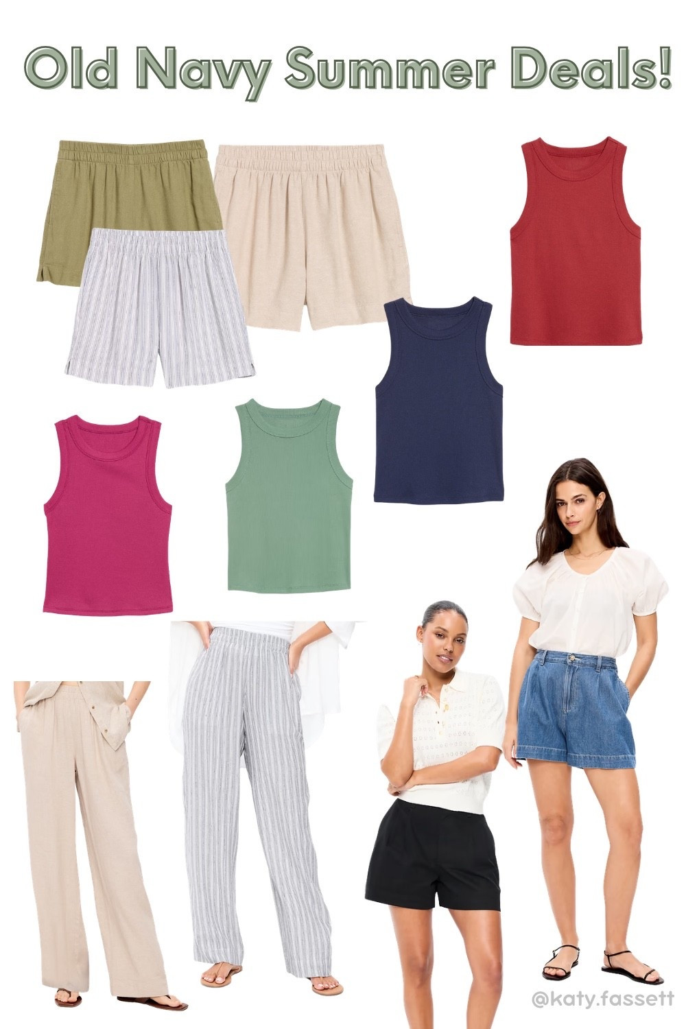 Some great classic summer pieces on sale at old navy! Love those tank tops so much!!