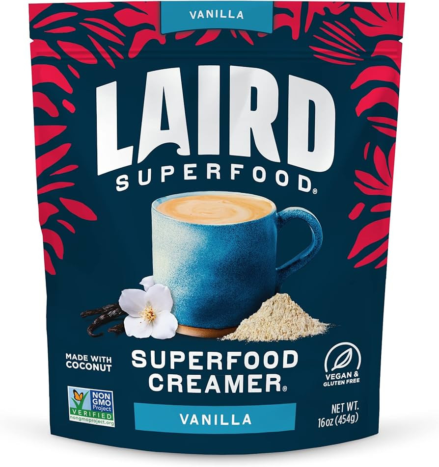 Laird Superfood Non-Dairy Original Superfood Vanilla Coconut Powder Coffee Creamer, Gluten Free, ... | Amazon (US)