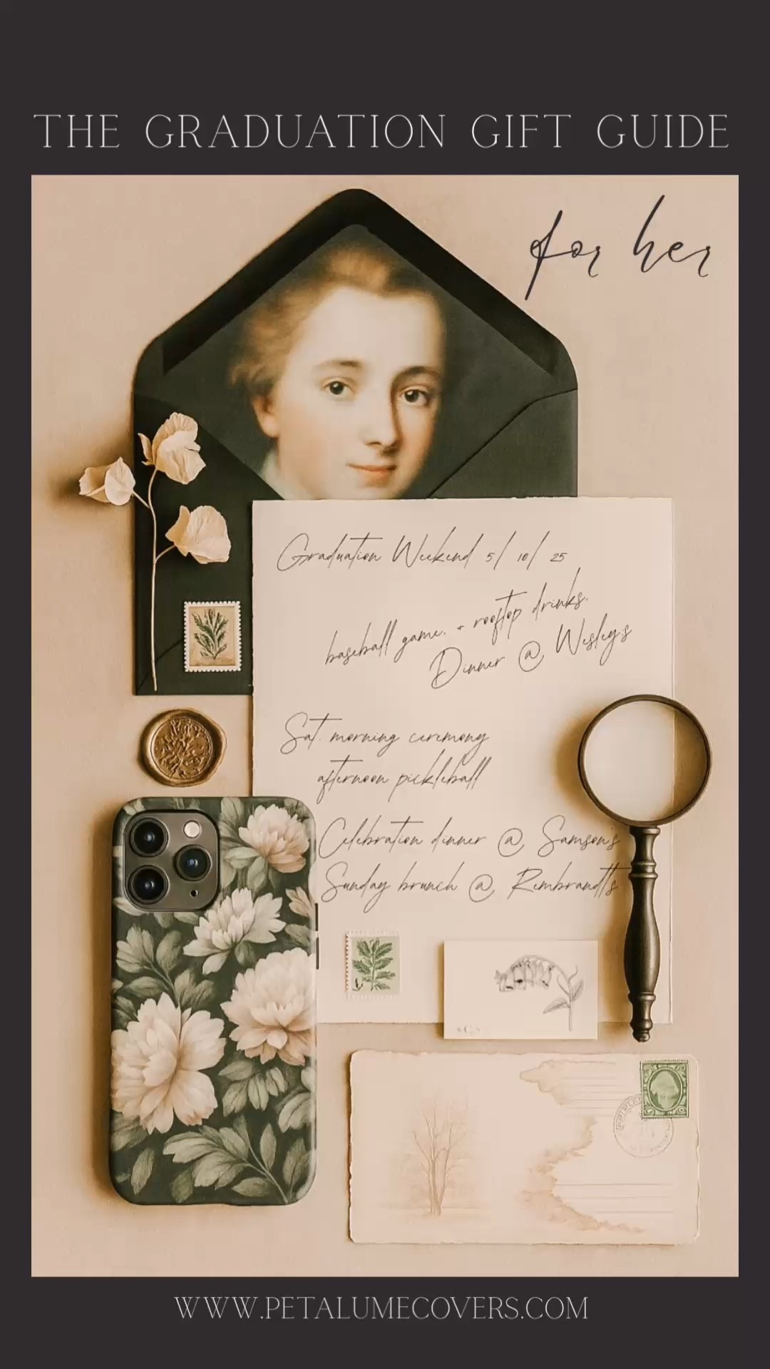 The Grad Gift Edit They’ll Actually Remember

Whether they’re stepping into a new career, starting med school, or simply savoring the freedom of post-grad life—this guide is filled with beautiful, meaningful gifts to mark the moment. From heirloom watches and personalized stationery to our bestselling floral phone cover (available exclusively at petalumecovers.com)—every item tells a story.

Tap below to shop the collection and head to the Petalume Journal to explore all 12 thoughtful gift ideas.

Because a milestone like this deserves something more than ordinary.

Shop the full list on the blog now.

#floralphonecase #graduationgiftguide #ltkgraduation #timelessgifts #feminineaesthetic #giftsforher #oldmoneystyle #romanticstyle #giftingmadebeautiful #petalumecovers