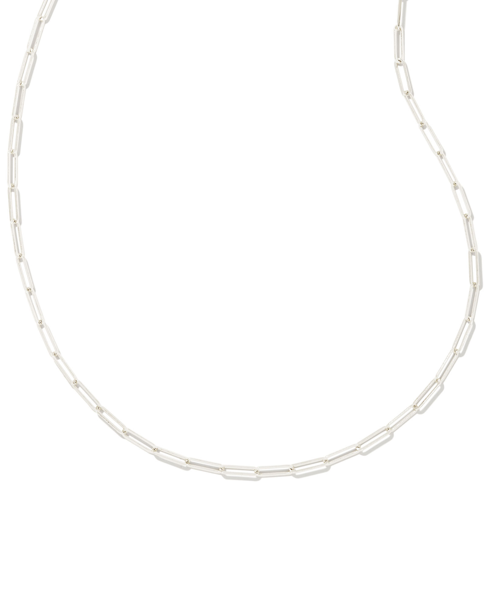 Courtney Paperclip Necklace in Silver | Kendra Scott