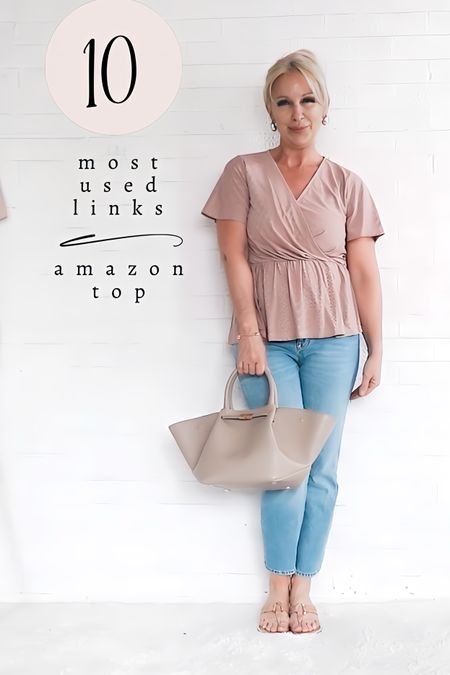 🔟 Last Week’s Top Ten Used LINKS = rose faux wrap blouse + jeans

#LTKFindsUnder50 #LTKSeasonal #LTKOver40