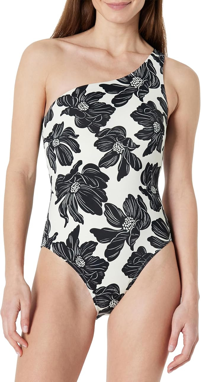 Amazon Essentials Women's One-Shoulder One-Piece Swimsuit | Amazon (US)
