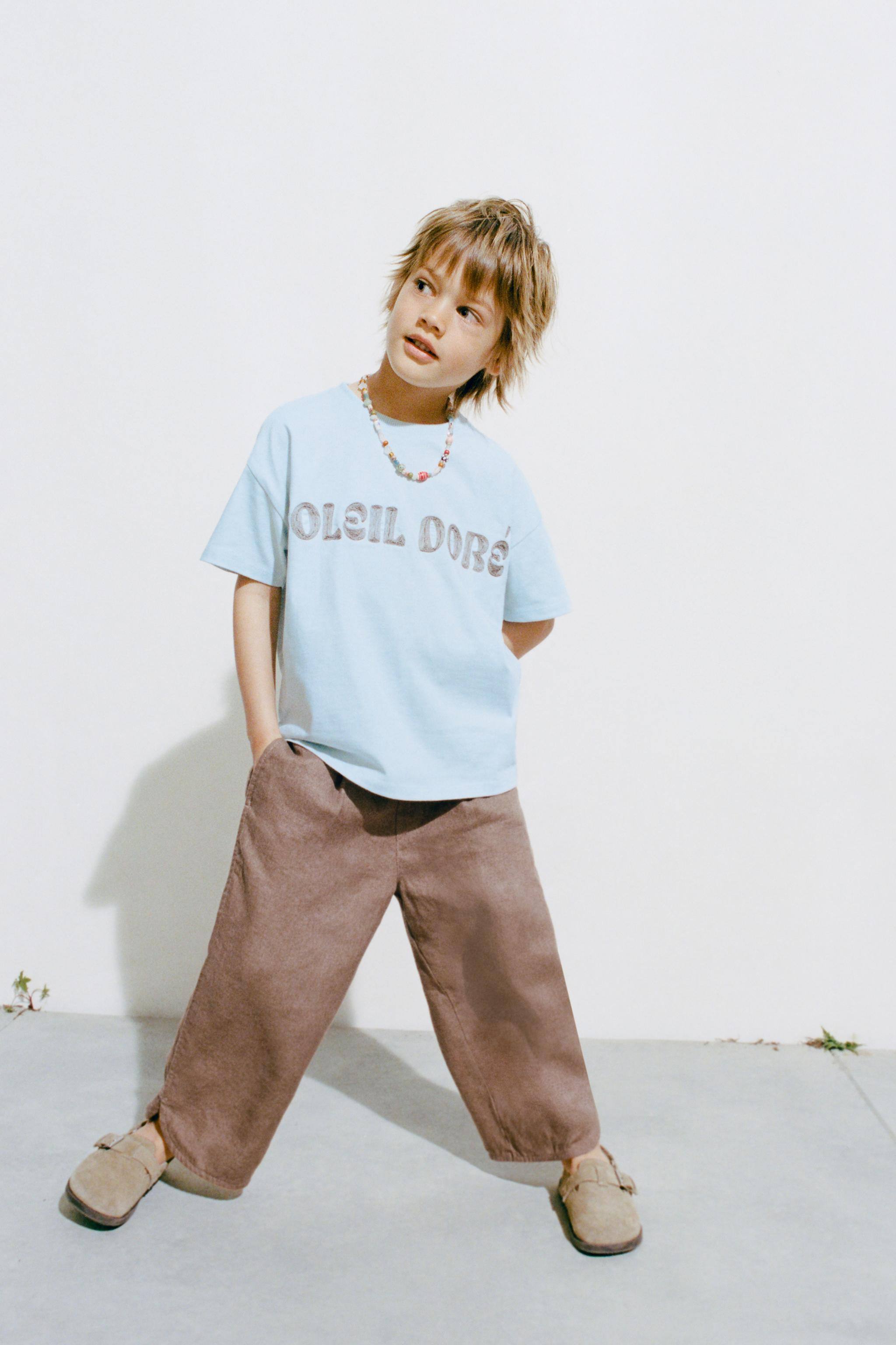 EMBROIDERED SLOGAN T-SHIRT | Zara UK