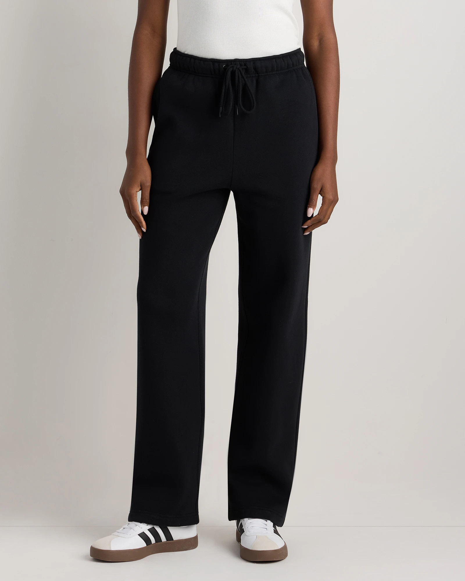 Quince | Women's Everyday Fleece Straight Leg Sweatpants in Light Heather Grey, Size XS, Organic Cotton | Quince
